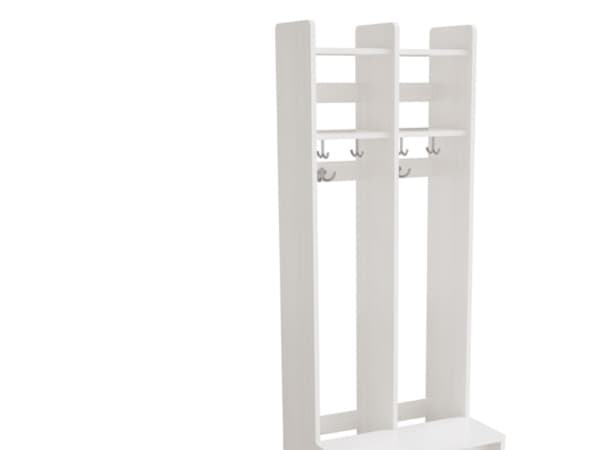 Garderobeindretning Eira Light, vægmodel 2 pladser, naturfarvet krydsfinér, rumbredde 220 mm