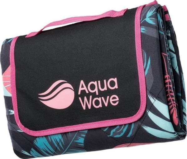 AquaWave Koc piknikowy 140x170cm ALADEEN pink leaves