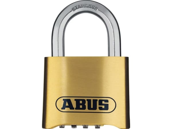 ABUS 180IB/50, Perinteinen riippulukko, Yhdistelmälukko, Yleisavaimellinen, Messinki, Messinki, Karkaistu teräs