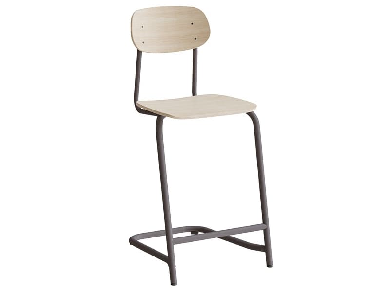 Stol Atlas svängbar 2116, vitpigmenterad eklaminat, svart olivfärgad ram