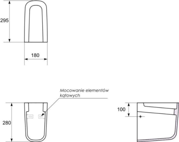 Cersanit Halvsokkel Facile (K30-011)