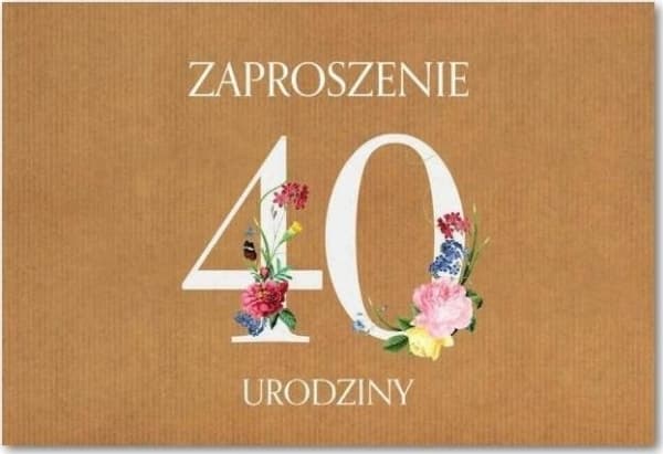 Trend inbjudan födelsedag 40 ZT38 (10st)