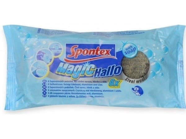 Spontex Scourers Metal With Soap Hallo 6 Pcs