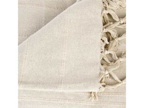 Atmosphera Sengeteppe 160x220 beige frynser