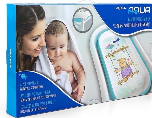 Milly Mally Aqua Blue sammenleggbart badekar