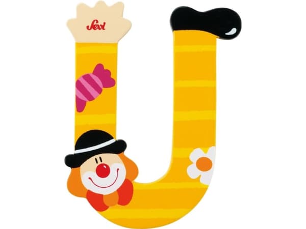 Sevi Bokstav i trä U, Clown (81757)