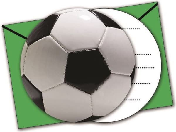 Procos2 Invitation with envelope Football party 6 pcs.