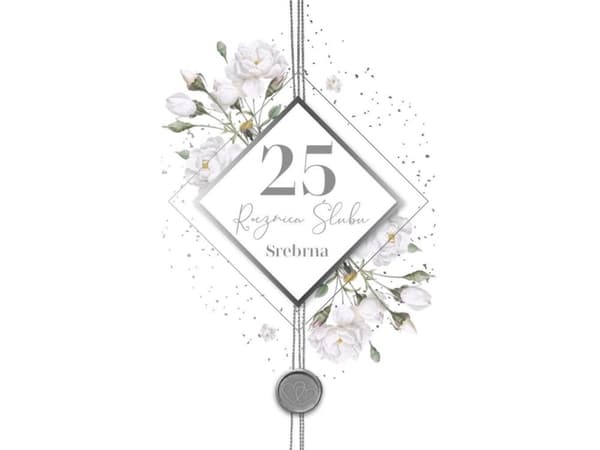 Armin Style Wedding Anniversary Card 25 LUX-73