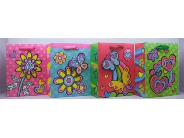 Presentpåse fjäril/blomma 3D 8810C 17,5x23,5x8cm p12, pris per 1 st