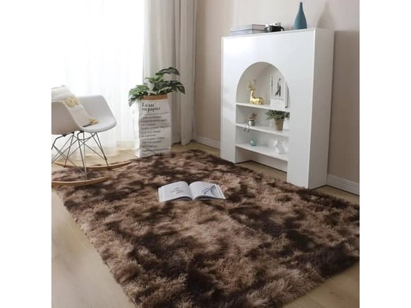 Strado Teppe Ombre Shaggy Strado 100x150 OmbreCoffee (Brun) universal