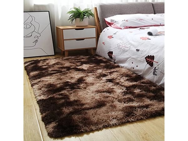 Strado Teppe Ombre Shaggy Strado 100x150 OmbreCoffee (Brun) universal