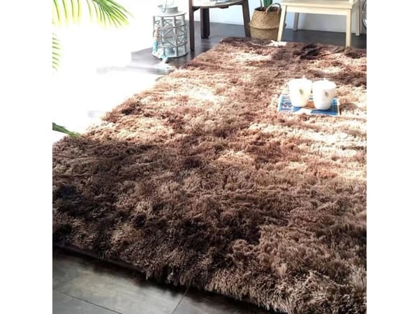 Strado Teppe Ombre Shaggy Strado 100x150 OmbreCoffee (Brun) universal