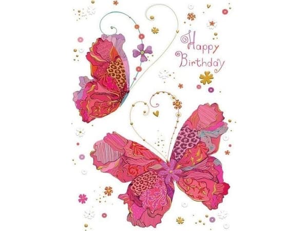 Turnowsky Karnet B6 + envelope MO6256X1 Red butterflies