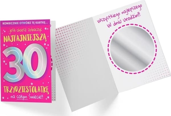 CUCCARD Carnet B6 DK-920 Födelsedag 30 spegel
