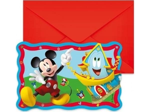 Mickey Mouse invitationer