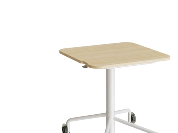 Bord Smile 110, 650x650 mm, björklaminat, vit ram glans 10
