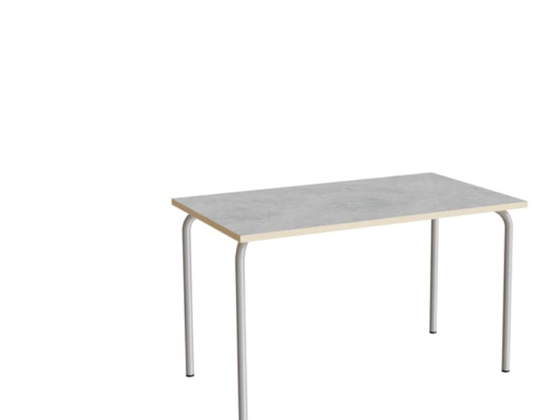 Bord Jerka 322, 1200x700 mm, ljusgrå linoleum, alugråt stel