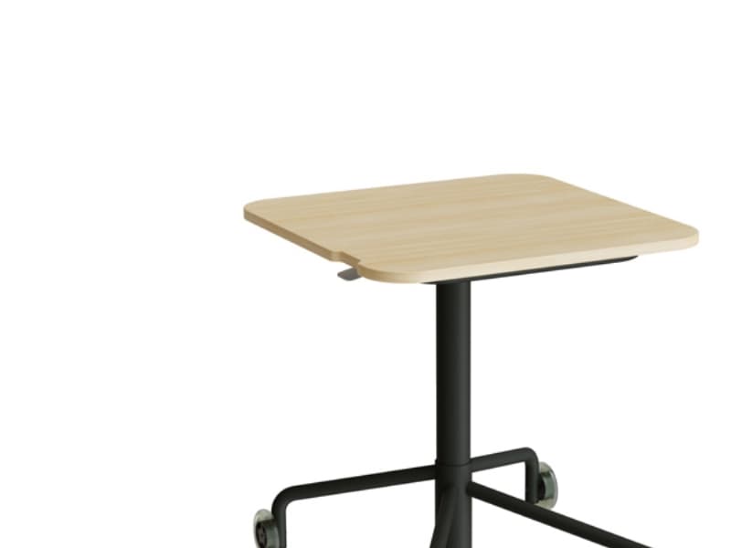 Bord Smile 110, 650x650 mm, björklaminat, ram i svart oliv