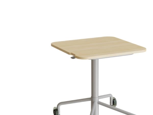Bord Smile 110, 650x650 mm, björklaminat, aluminiumram