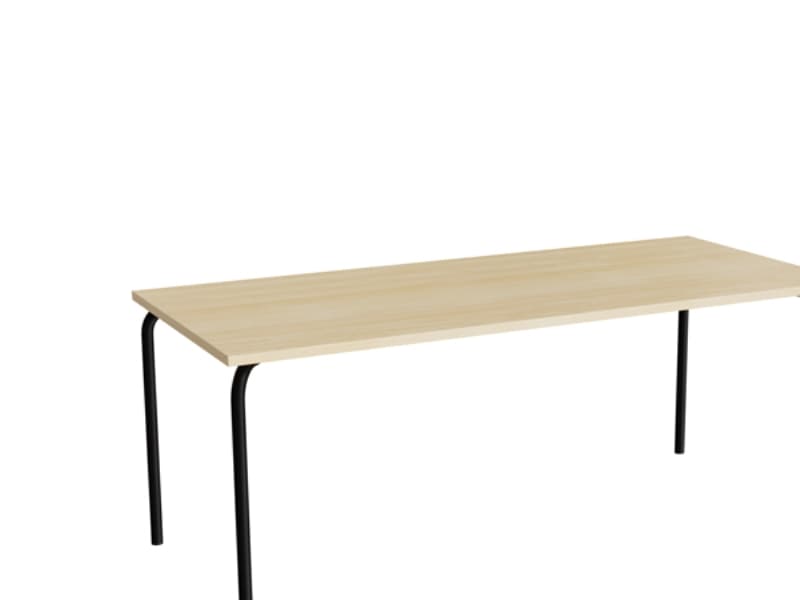 Bord Jerka 322, 1800x800 mm, ljudabsorberande björklaminat, svart ram