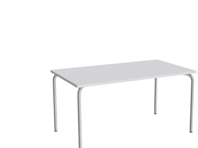 Bord Jerka 322, 1400x800 mm, grå laminat, alugråt stela