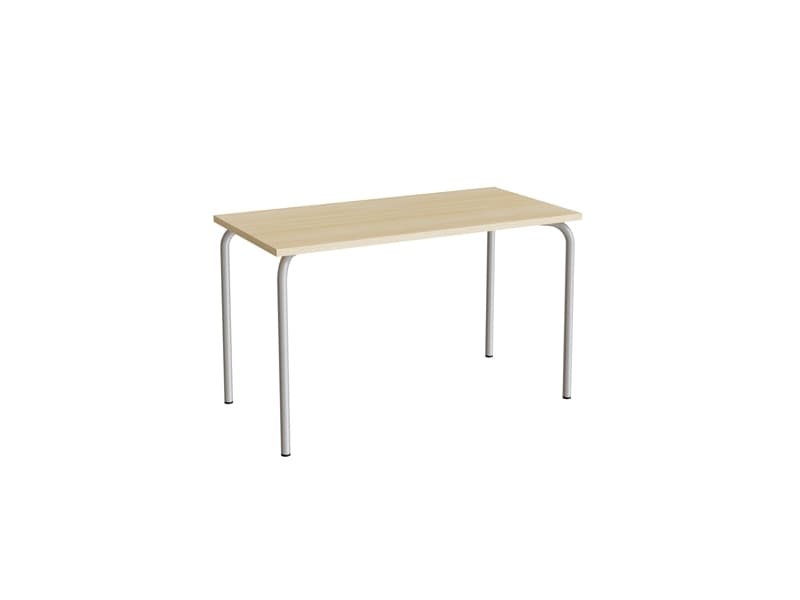 Bord Jerka 322, 1200x600 mm, ljudabsorberande vit laminat, aluminiumgrå ram