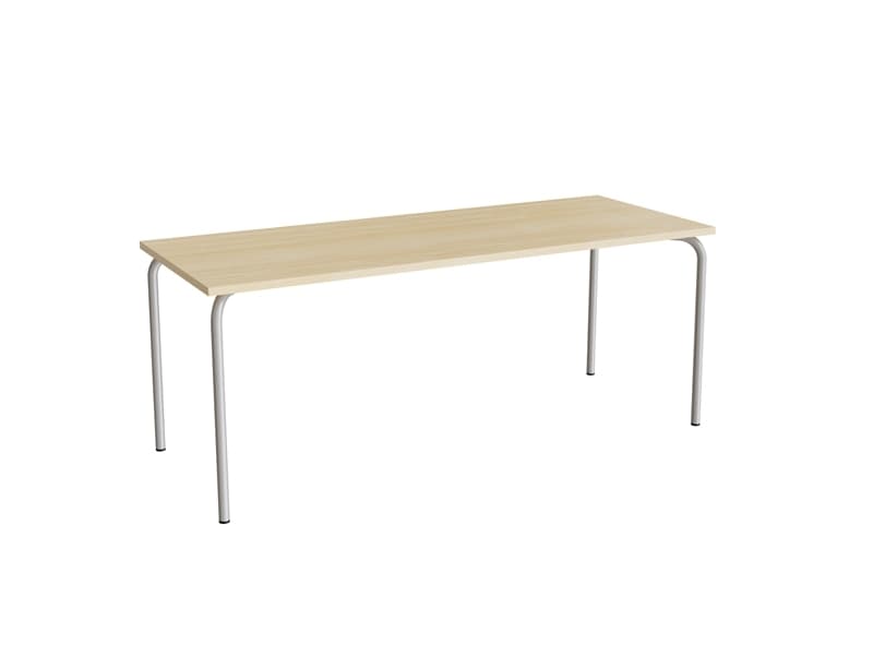 Bord Jerka 322, 1800x700 mm, ljudabsorberande björklaminat, ram i aluminiumgrått