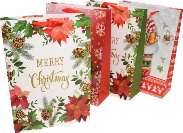 JU-PITER A3 joululahjapussi BN glitter 1257A p6 mix JU-PITER A3 joululahjapussi BN glitter 1257A p6 mix