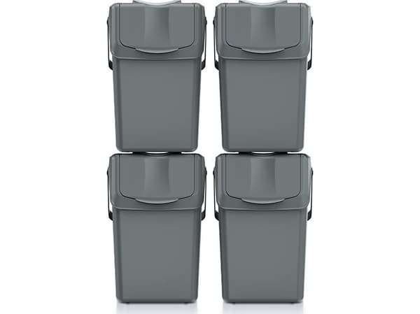 PROSPERPLAST AVFALLSSEGGERINGSKURVER STENGÅR 4x25L SORTIBOX