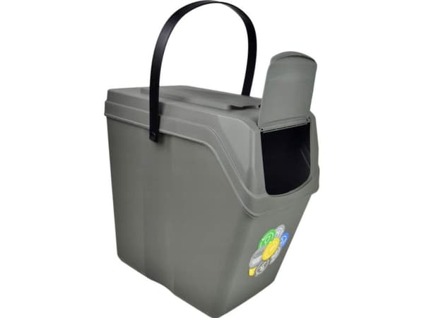 PROSPERPLAST AVFALLSSEGREGERINGSKURVER STEENGRÅ 5x25L SORTIBOX