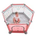 Pikkukuva 1 / 9: Laufstall Baby Bällebad Baby, Laufgitter Baby Baby Spielzeug für Spielen im Innen- oder Außenbereich, vaaleanpunainen
