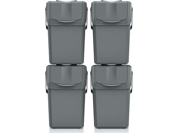 PROSPERPLAST AVFALLSSEGGERINGSKURVER STENGÅR 4x25L SORTIBOX