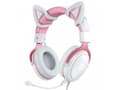 Miniatyrbild 1 av 2: Headphones Onikuma Gaming Onikuma X10 pink and white USB ear cats