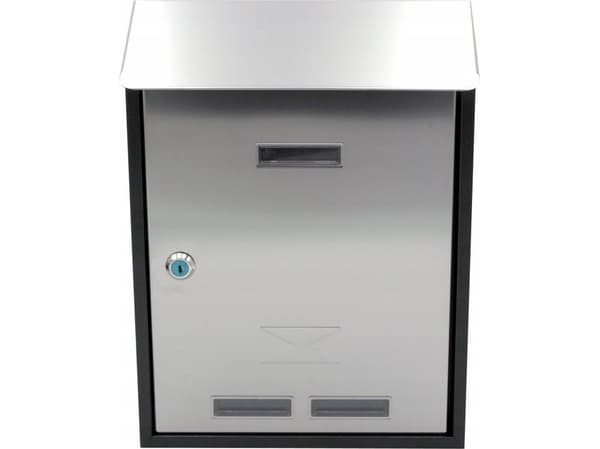 Brevlåda svart stål 300x250x100mm Verotech 3100E/1 brevlåda