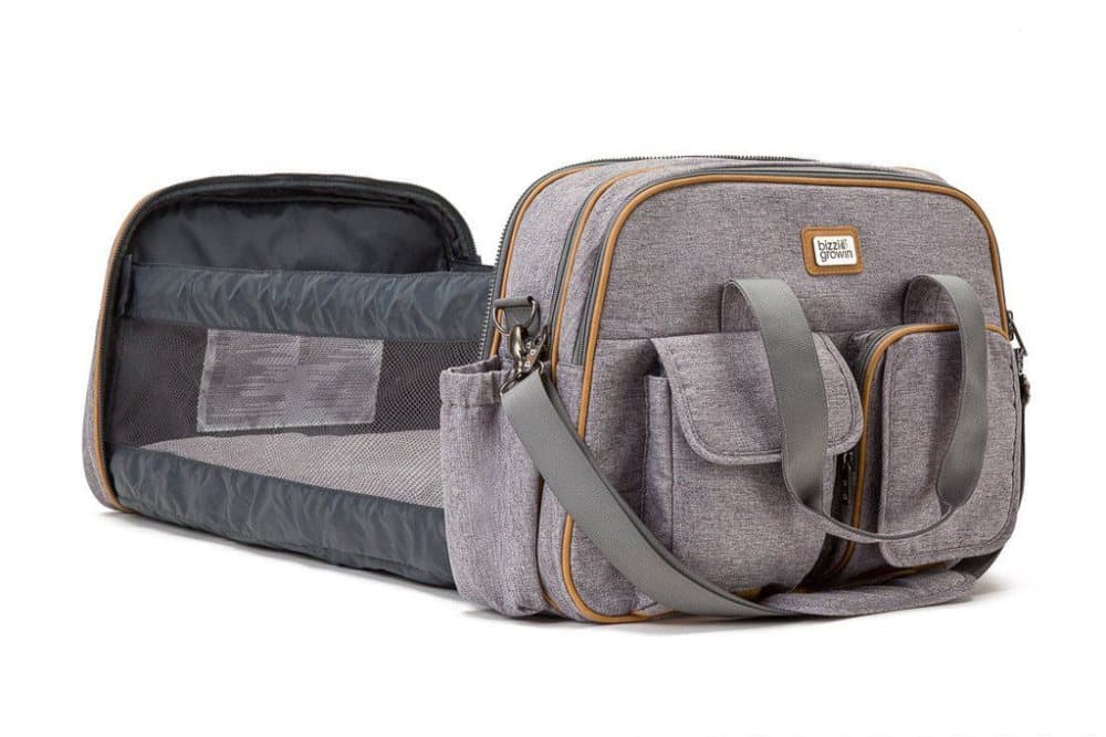 Bizzi Growin - POD Baby Travel Crib Changing Bag - Windsor Grey