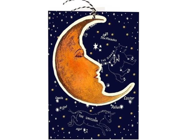 Madame Treacle B6-carnet ja tag ja kirjekuori - Moon