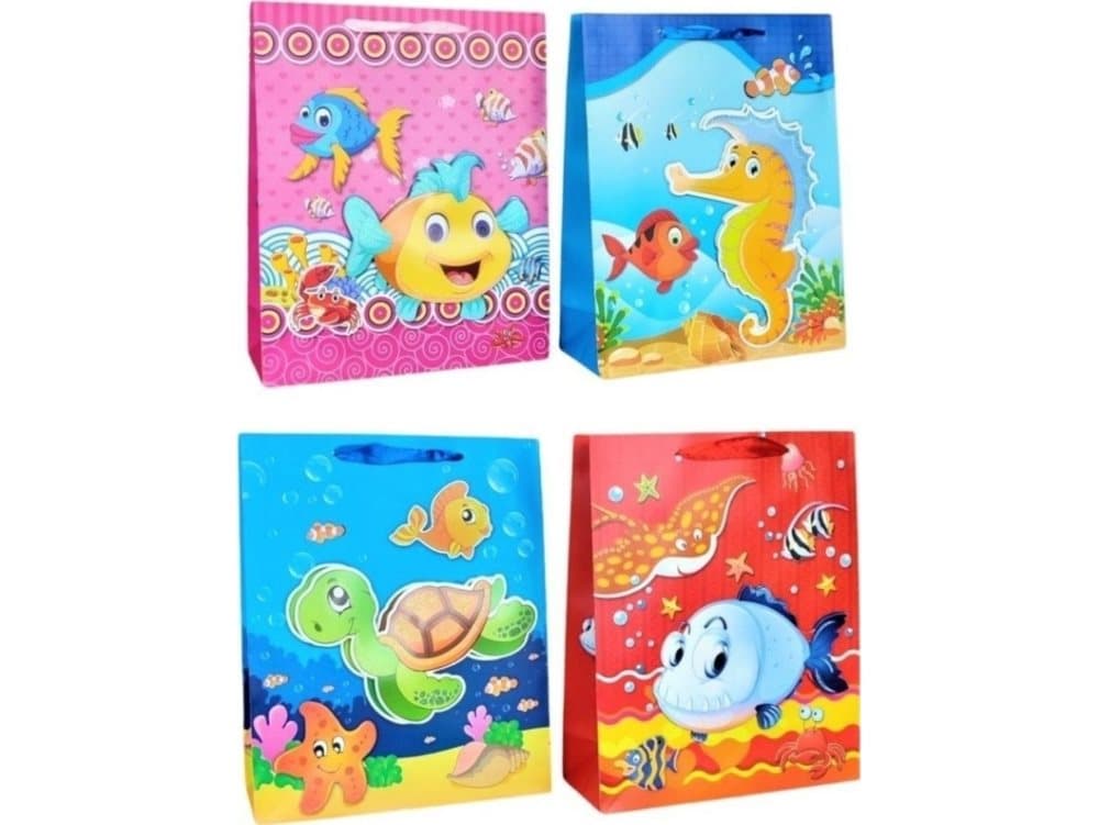 Gift bag 3D glitter JYWK117 L