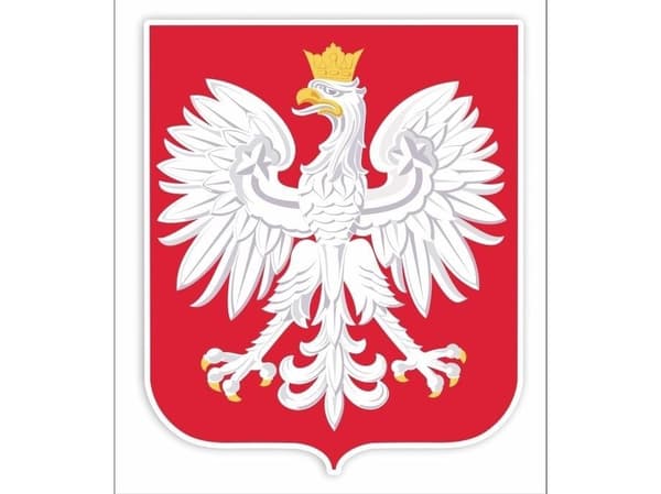 LearnHow Dobbeltsidige vindusdekorasjoner - polsk emblem A3