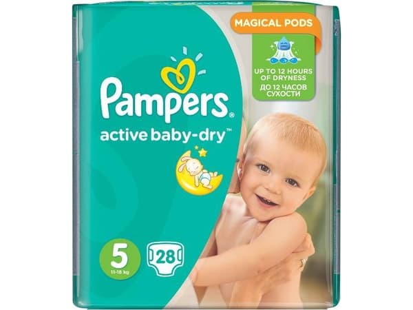 Pampers Active Baby 5 -vaipat, 11-18 kg, 28 kpl.