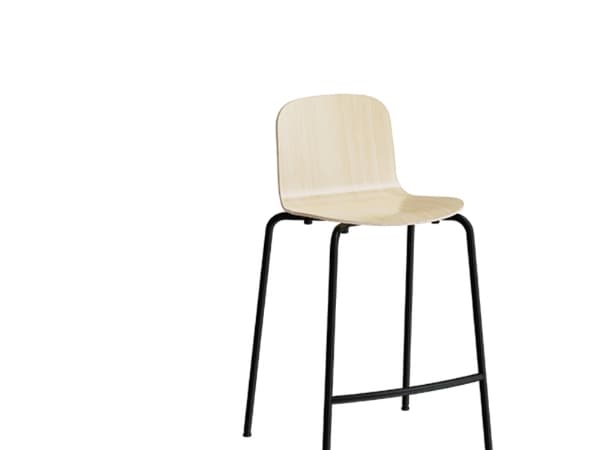 Barstol Add, Birk laminat, alugrå ben