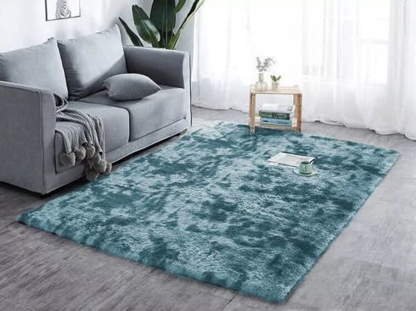 Teppe Ombre Shaggy Strado 200x200 OmbreNavy (Mørkeblå) universal