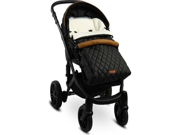 Sensillo quiltad fleece-sovsäck BLACK för barnvagn