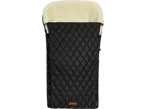 Sensillo sovsäck i quiltad ull - BLACK för barnvagn