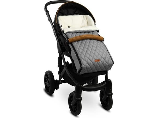Sensillo Sovsäck PIKED Fleece Grå för barnvagn