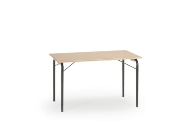 Klapbord Axel 427, 1200x700 mm, Birk laminat, Sort stel