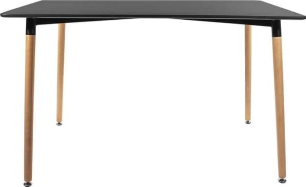 Mufart Rectangular TRE table for kitchen, dining room, living room 120cm x 80cm - Black