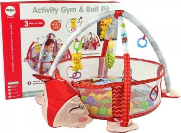LEANToys Large 3in1 Mat For Baby A Fox Basin With Balls