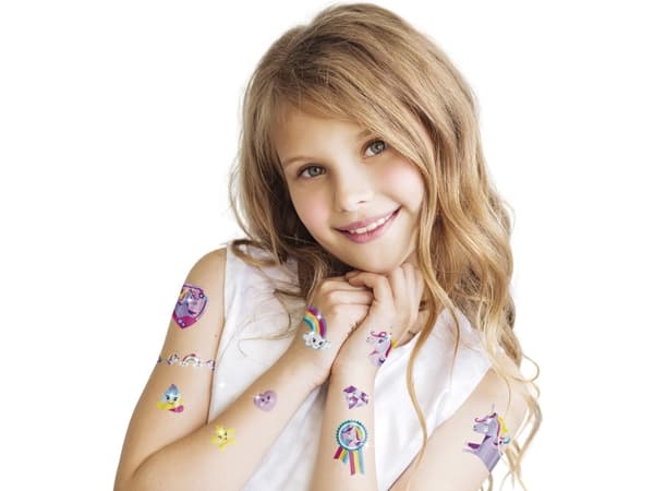 Totum Unicorn Metallic Tattoos, 3 år, Flerfarget