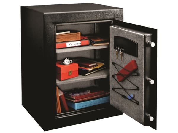 Master Lock Large No. T8-331ML - Pengeskap - 2 hyller - solid stål - svart
