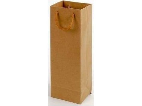 Craft paper bag for a bottle